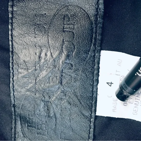 Genuine black Leather Pants - size 4 - Picture 4 of 6